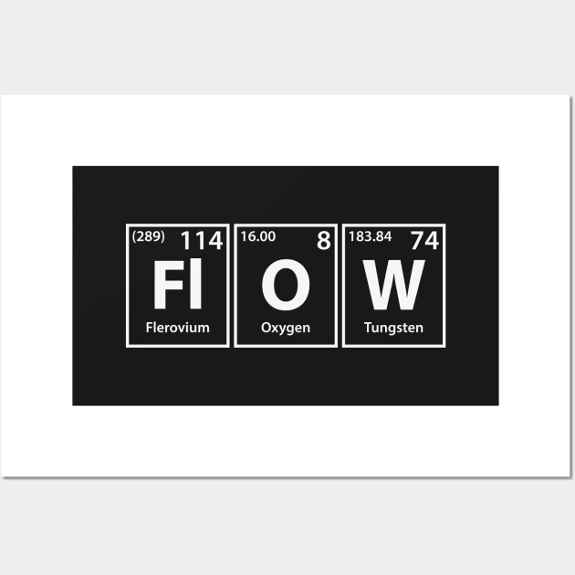 Flow (Fl-O-W) Periodic Elements Spelling Wall Art by cerebrands